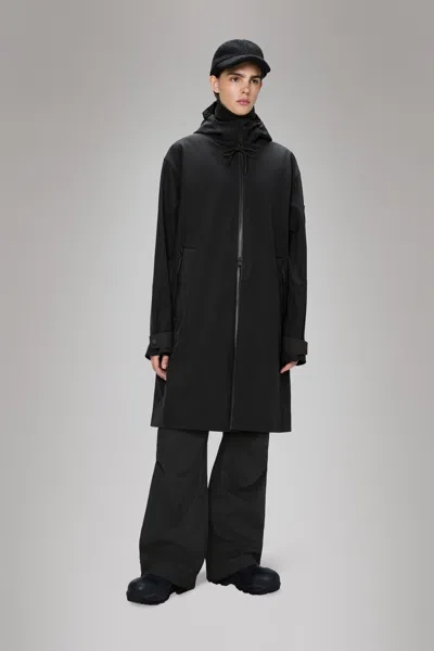 Rains Suva Waterproof Hard Shell Raincoat In Black