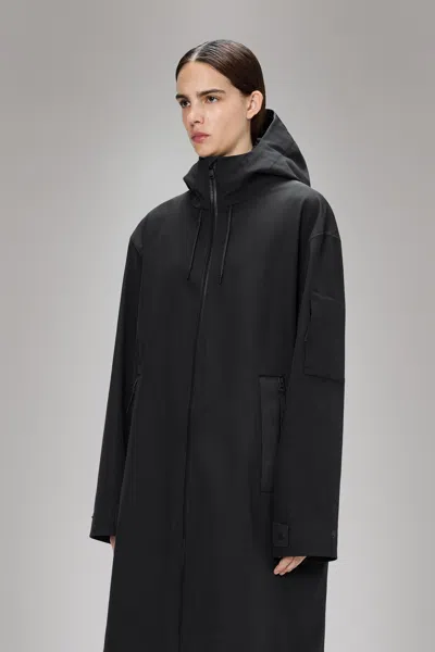 Rains Suva Waterproof Hard Shell Raincoat In Black