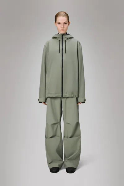 Rains Suva Hardshell String W Rain Jacket In Drift In Green