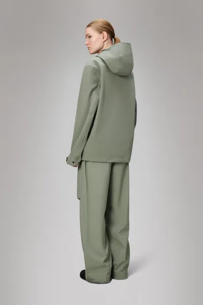 Rains Suva Hardshell String W Rain Jacket In Drift In Green