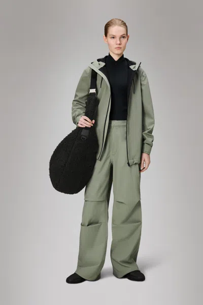 Rains Suva Hardshell String W Rain Jacket In Drift In Green