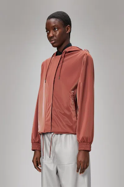 Rains String W Jacket In Brown