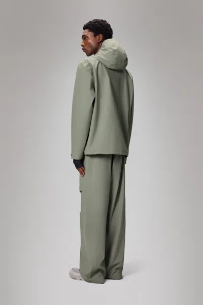 Rains Suva Hardshell Cargo Jacket In Gray