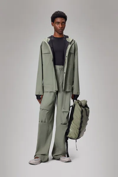 Rains Suva Hardshell Cargo Jacket In Gray