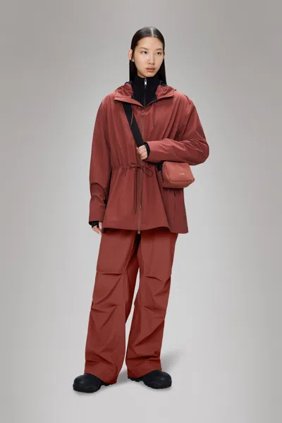 Rains Suva Hardshell String W Jacket In Brown