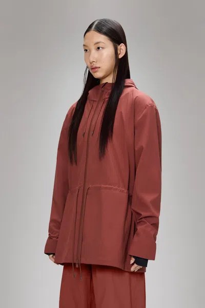 Rains Suva Hardshell String W Jacket In Brown