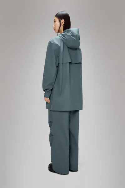 Rains Suva Hardshell Long Jacket In Gray