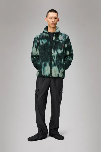 Rains Yermo Fleece Jacket In Animal Print