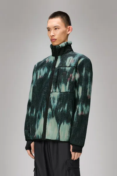 Rains Yermo Fleece Jacket In Animal Print