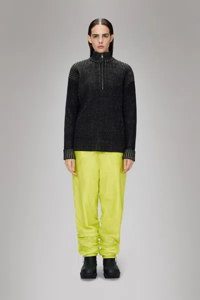 Rains Sapa Half Zip Knit In Black