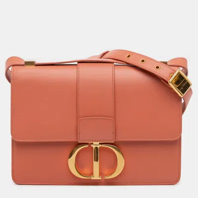 Pre-owned Dior Orange Leather 30 Montaigne Flap