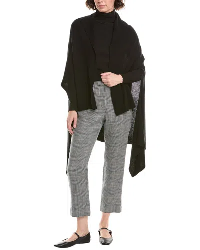 Bruno Banani Bruno Magli Rib Knit Wool & Cashmere-blend Cape In Black