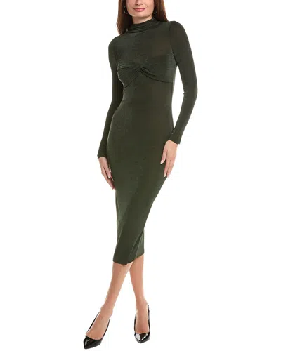 Ser.o.ya Bailey Semi-sheer Midi Dress In Forest Green