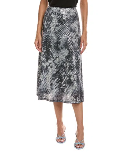 Diane Von Furstenberg Araminta Sequin-embellished Printed Tulle Midi Skirt In Multi