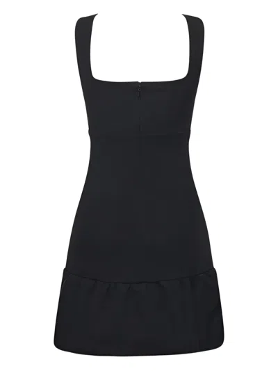 Pinko Short Flared Sleeveless Dress In Black
