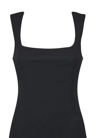 Pinko Short Flared Sleeveless Dress In Black