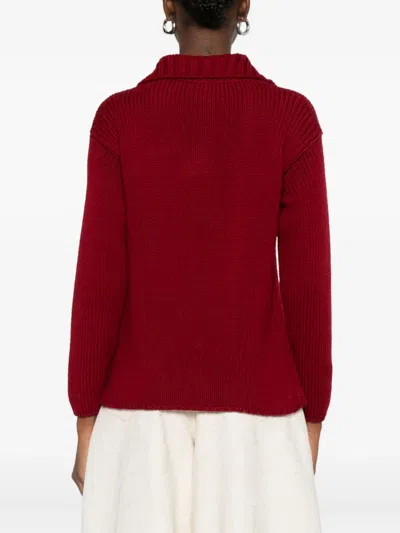 Why Ci Button-down Sweater In Red