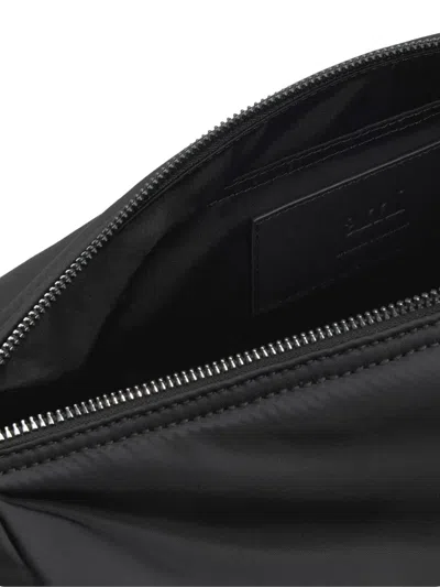 Ami Alexandre Mattiussi Ami Paris Marcel Large Nylon Shoulder Bag In Black