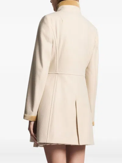 Fay Virginia Coat With Defined Waist In Neutral