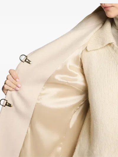 Fay Virginia Coat With Defined Waist In Neutral