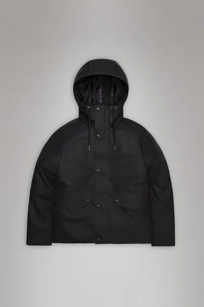 Rains Nome Short Parka Jacket In Black