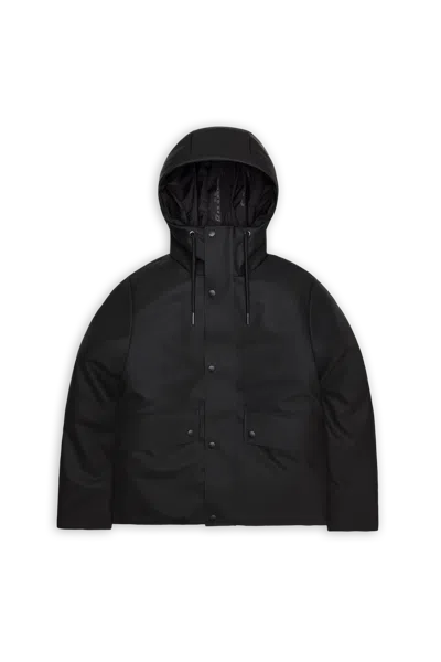 Rains Nome Short Parka Jacket In Black