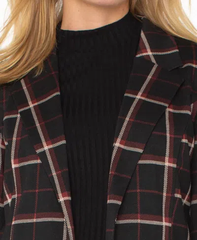 Liverpool Los Angeles Plaid Boyfriend Blazer In Multi