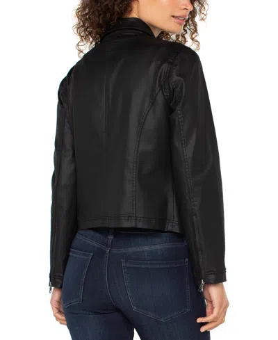 Liverpool Los Angeles 90s Coated Jacket In Black