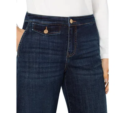 Liverpool Los Angeles Stride Ankle Wide Leg Jeans In Albany In Blue