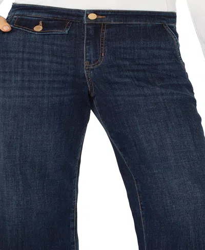 Liverpool Los Angeles Stride Ankle Wide Leg Jeans In Albany In Blue