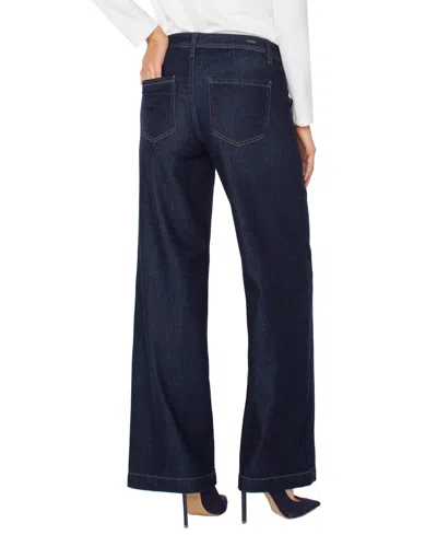 Liverpool Los Angeles Women's Wide Leg Denim Jeans In Blue