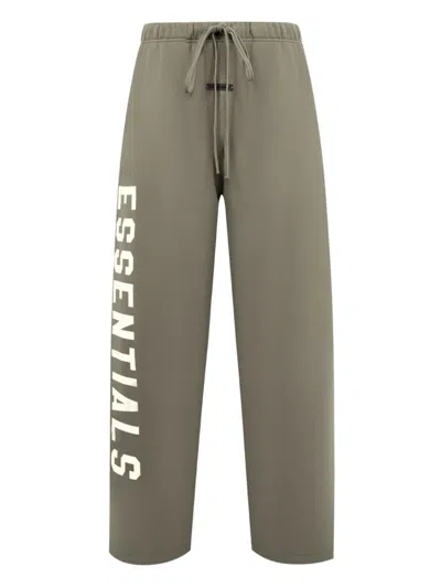 Essentials Lounge Drawstring Fleece Track Pants In Neutral