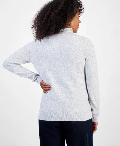 Style & Co Style Co Womens Luxsoft Mock Neck Sweater Pxs Xxl Macys Exclusive In White