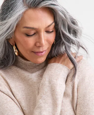 Style & Co Women's Luxsoft Mock-neck Sweater, Macy's Exclusive In Multi