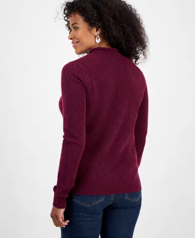 Style & Co Women's Luxsoft Mock-neck Sweater, Macy's Exclusive In Purple