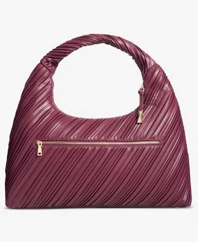 Inc International Concepts Nyrah Ruched Extra-large Hobo, Macy's Exclusive In Burgundy