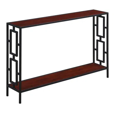 Convenience Concepts Town Square Metal Frame Console Table* In Brown