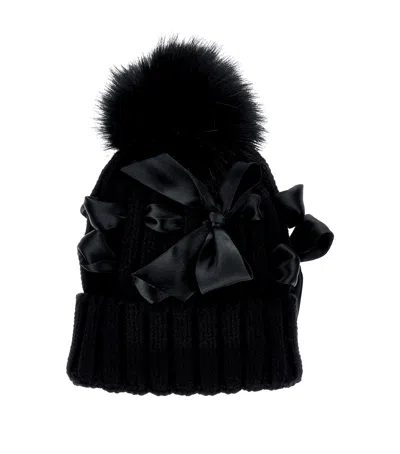 Monnalisa Hat With Bows In Black