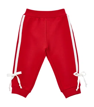 Monnalisa Pants With Side Laces In Red