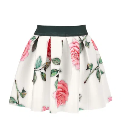 Monnalisa Floral Skirt In Green