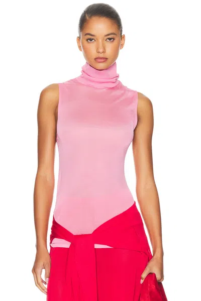Helsa Arlena Sleveeveless Turtleneck In Pink