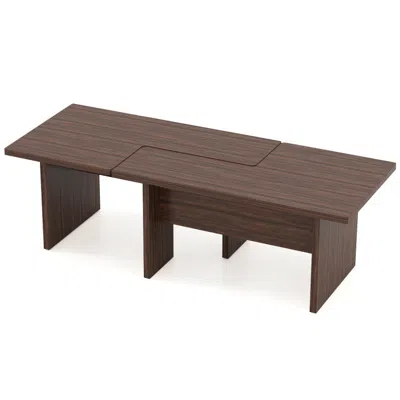 Hivvago Modular Coffee Table Set Of 2 L Shaped Center Tables For Small Space In Brown