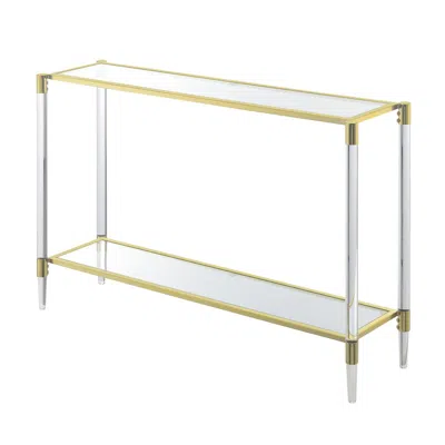 Convenience Concepts Royal Crest 2 Tier Acrylic Glass Console Table In Transparent