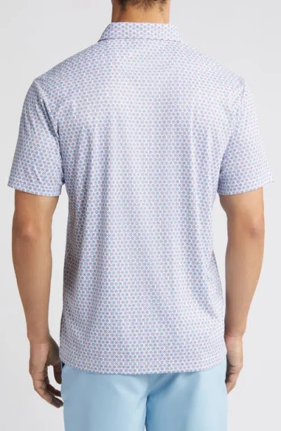 Swannies Caleb Medallion Print Golf Polo In Blue