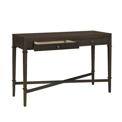 Martha Stewart Fluted 2-drawer Storage Console Table In Brown