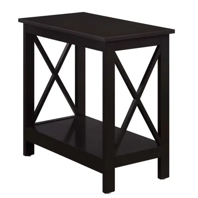 Convenience Concepts Oxford Chairside End Table With Shelf, S20-401 In Black