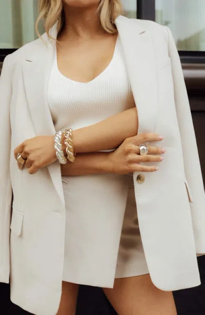 Open Edit Twisted Bangle In Gold