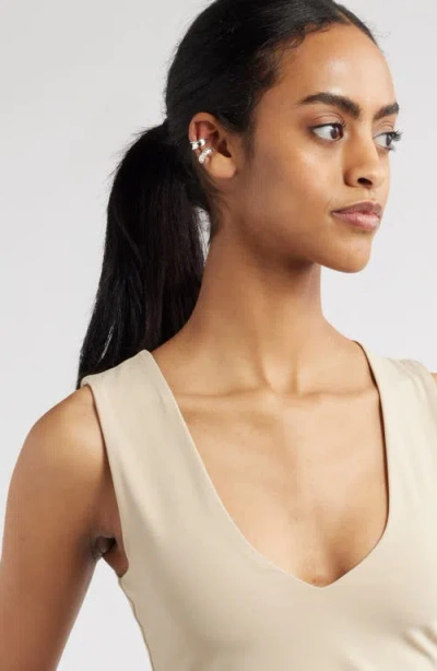 Open Edit Set Of 2 Cuff Earrings In Metallic