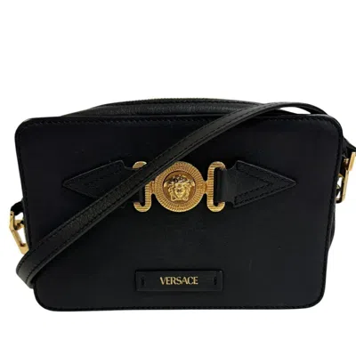 Pre-owned Versace Leather Shoulder Bag () In Black