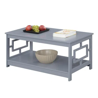 Convenience Concepts Town Square Coffee Table With Shelf, Gray In Gray